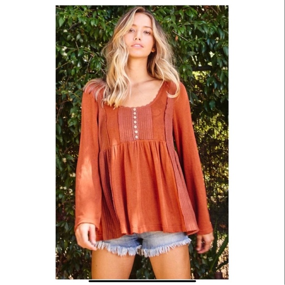 LAST CHANCE Burnt Orange Tunic w/Criss Back Detail. NWT - Picture 7 of 8